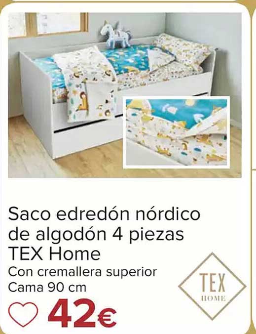 Saco edredón nórdico de algodón 4 piezas TEX Home