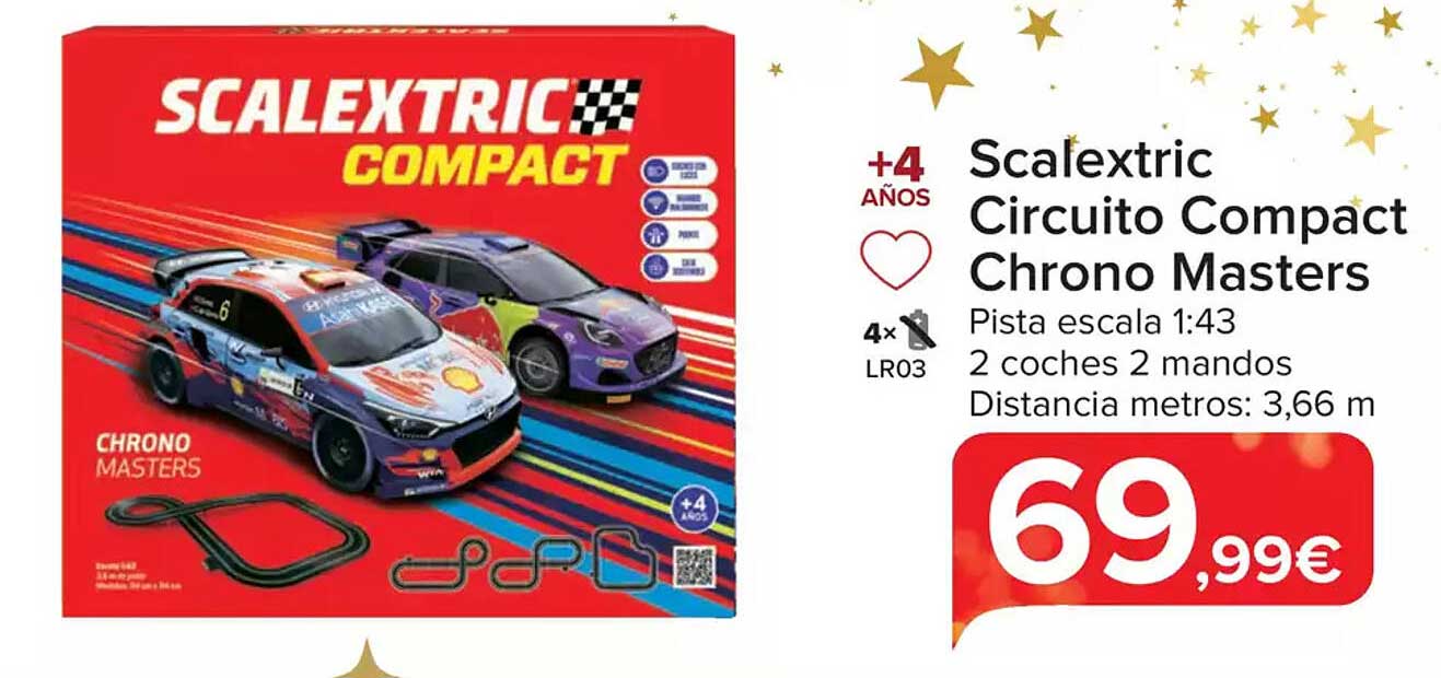 Scalextric Circuito Compact Chrono Masters