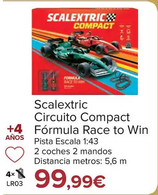 Scalextric Circuito Compact Fórmula Race to Win