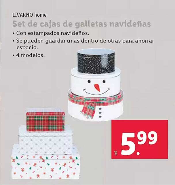 Set de cajas de galletas navideñas