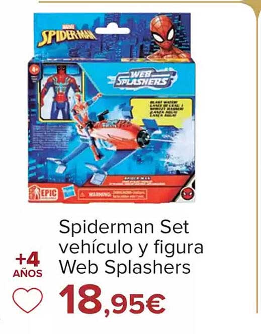 Spiderman Set vehículo y figura Web Splashers