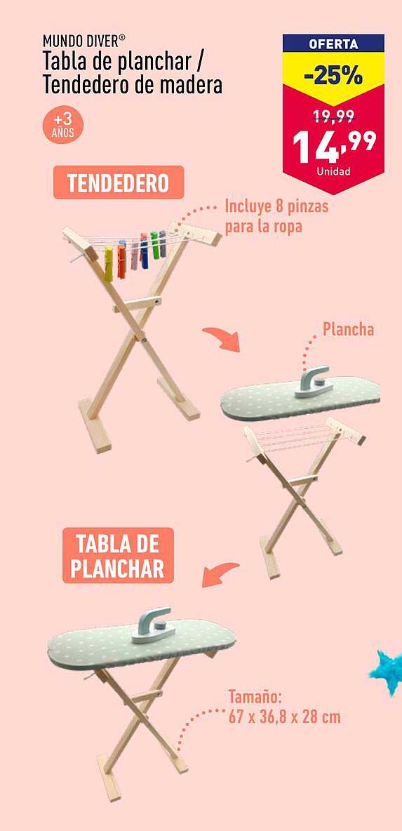 Tabla de planchar / Tendederode madera