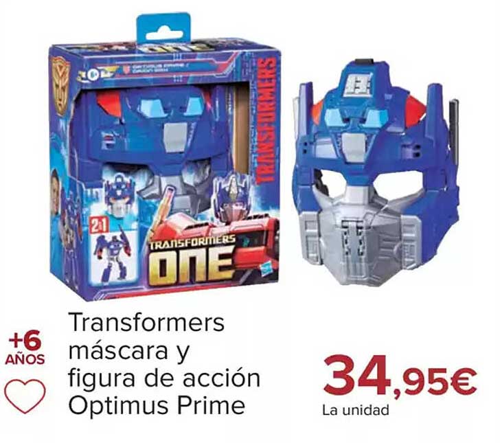 Transformers máscara y figura de acción Optimus Prime