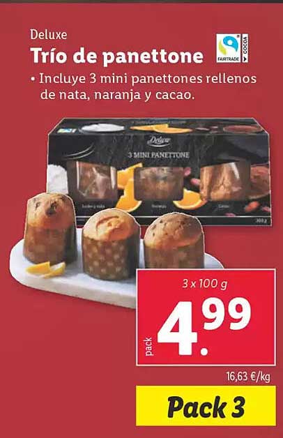 Trío de panettone