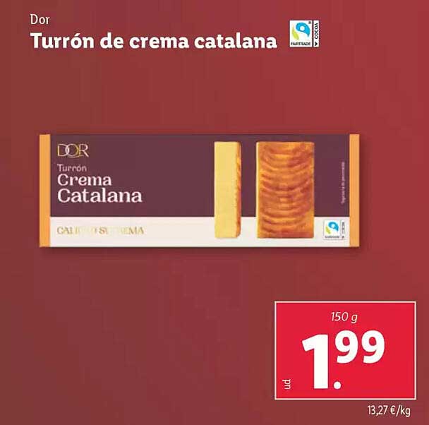 Turrón de crema catalana