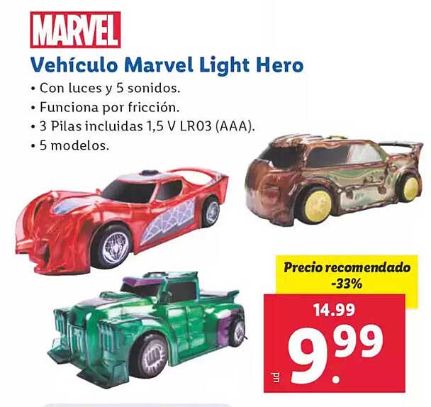 Vehículo Marvel Light Hero