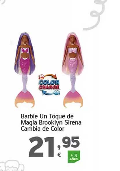 Barbie Un Toque de Magia Brooklyn Sirena Cambia de Color