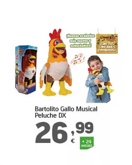 Bartolito Gallo Musical Peluche DX