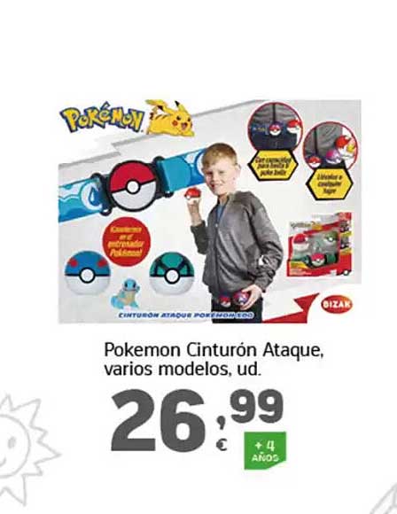 Cinturón Ataque Pokémon, varios modelos, ud.