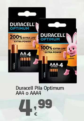 Duracell Pila Optimum AA4 o AAA4