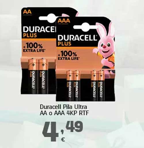 Duracell Pila Ultra AA o AAA 4KP RTF