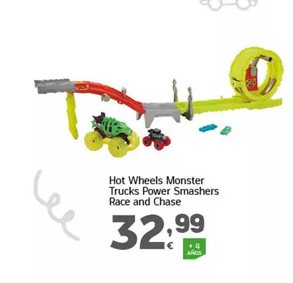 Hot Wheels Monster Trucks Power Smashers Race and Chase