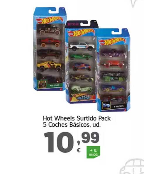 Hot Wheels Surtido Pack 5 Coches Básicos, ud.