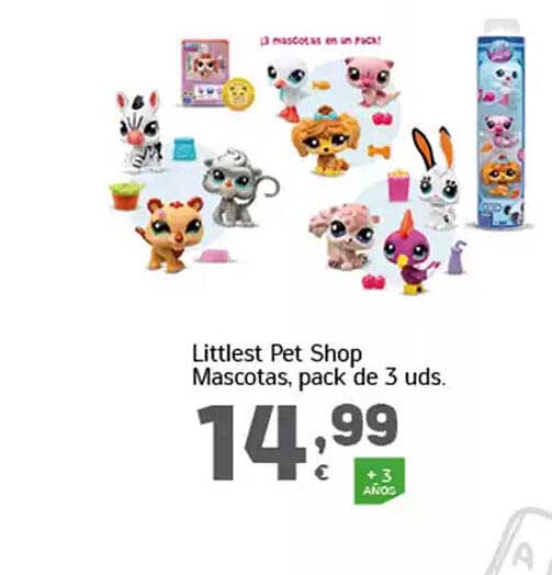 Littlest Pet Shop Mascotas, pack de 3 uds.