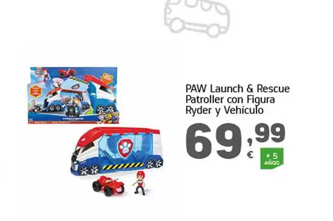 PAW Launch & Rescue Patroller con Figura Ryder y Vehículo