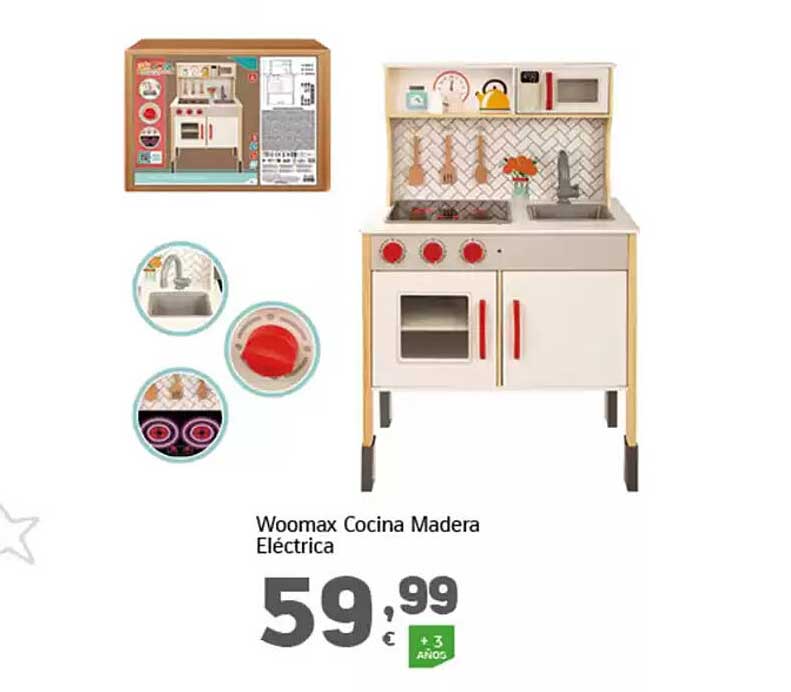 Woomax Cocina Madera Eléctrica