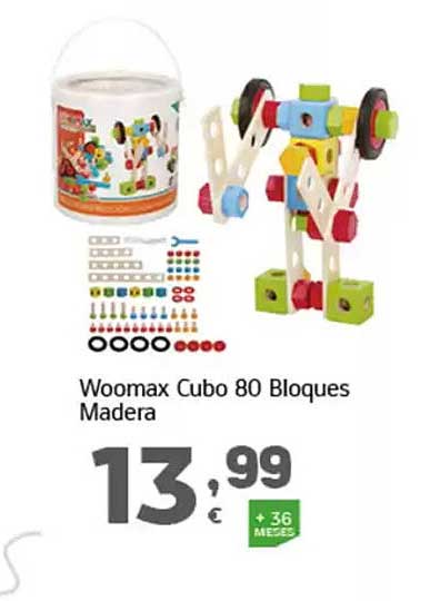 Woomax Cubo 80 Bloques Madera