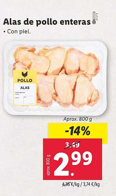 Alas de pollo enteras