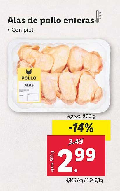 Alas de pollo enteras