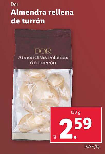 Almendras rellenas de turrón