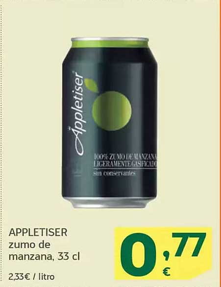 APPLETISER zumo de manzana, 33 cl