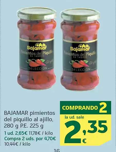 BAJAMAR pimientos del piquillo al ajillo