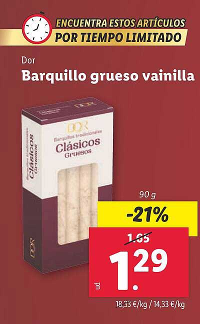 Barquillo grueso vainilla