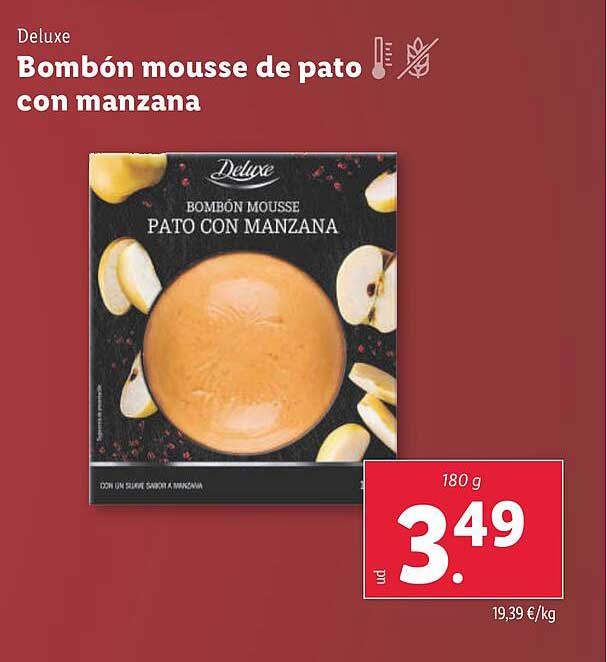 Bombón mousse de pato con manzana