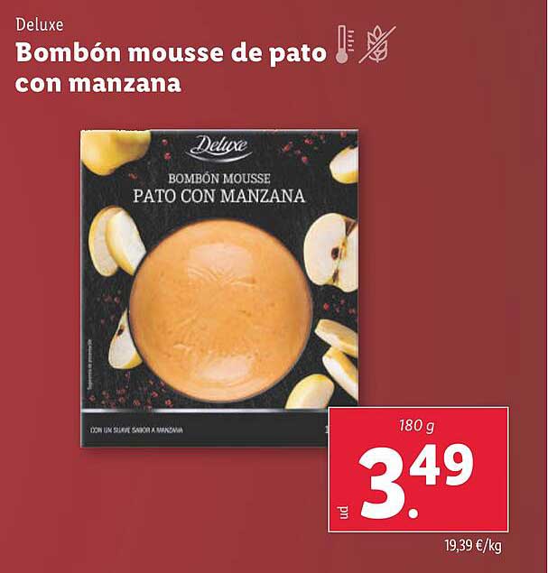 Bombón mousse de pato con manzana