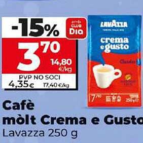 Café mòlt Crema e Gusto Lavazza 250 g