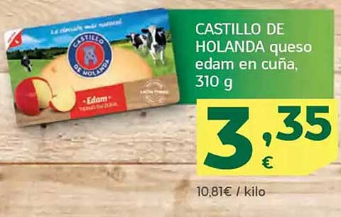 CASTILLO DE HOLANDA queso edam en cuña