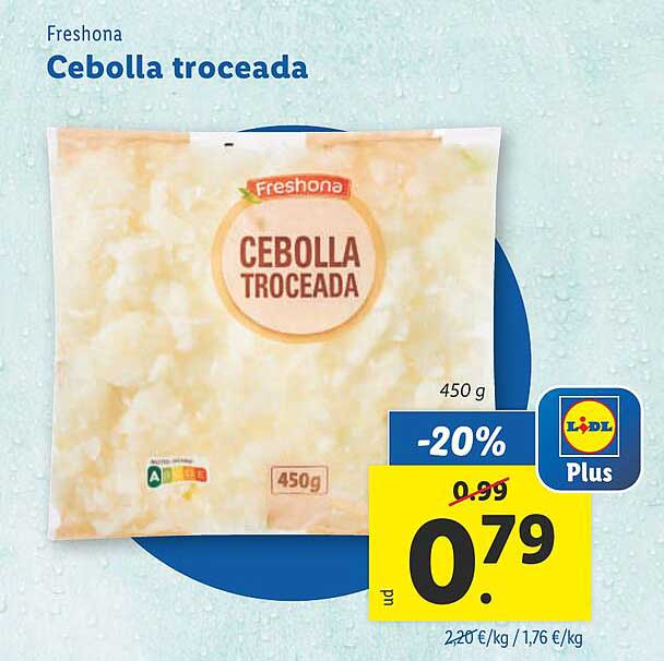 Cebolla troceada