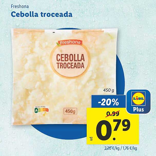 Cebolla troceada