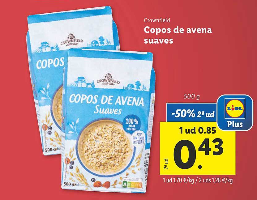 Copos de avena suaves