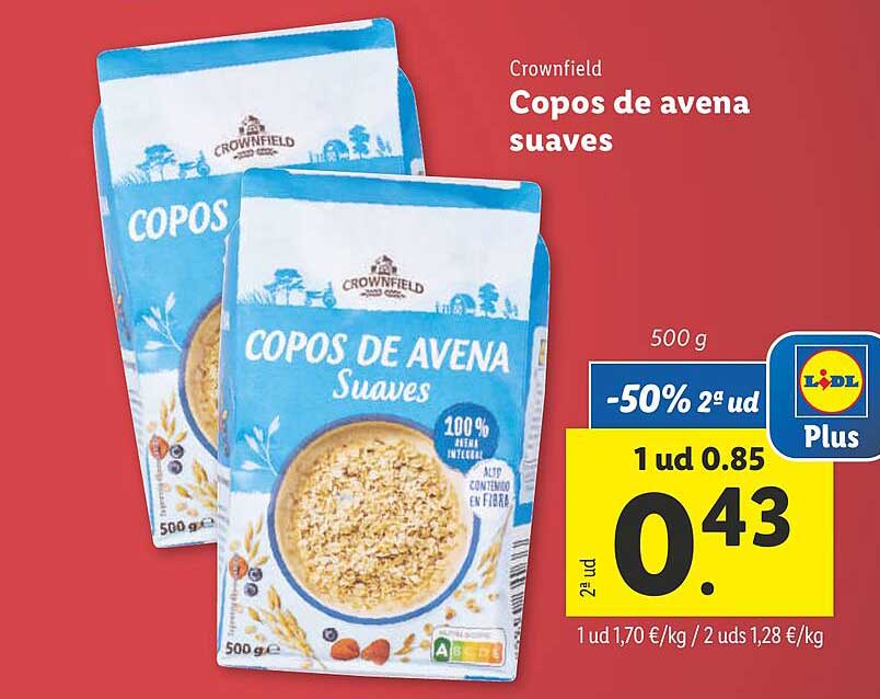 Copos de avena suaves