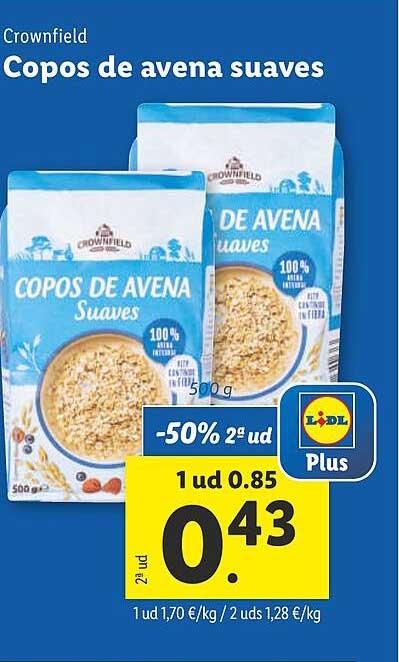 Copos de avena suaves