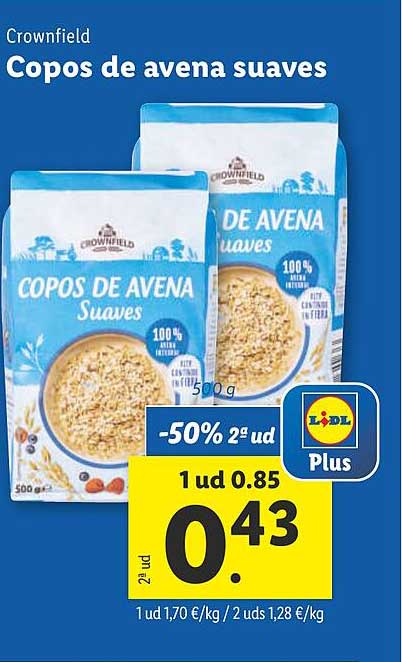 Copos de avena suaves