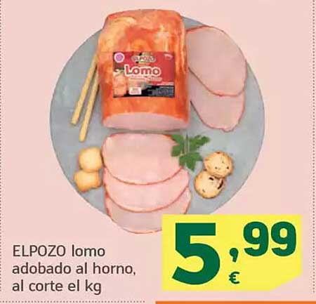 ELPOZO lomo adobado al horno, al corte el kg