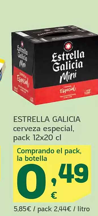 ESTRELLA GALICIA cerveza especial, pack 12x20 cl