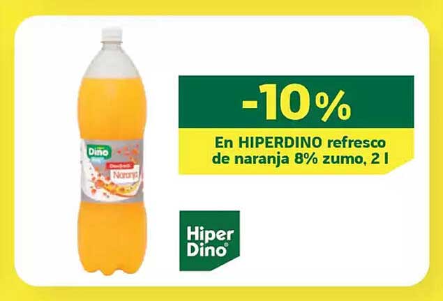 HiperDino refresco de naranja 8% zumo