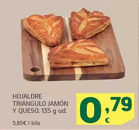 HOJALDRE TRIÁNGULO JAMÓN Y QUESO