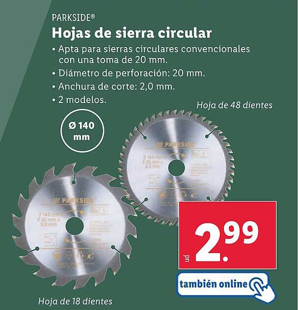 Hojas de sierra circular