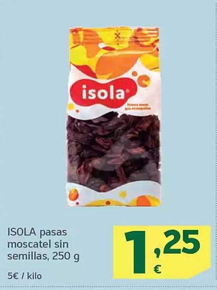 ISOLA pasas moscatel sin semillas