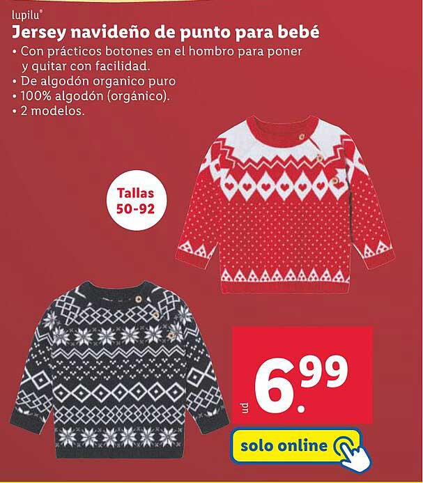 Jersey navideño de punto para bebé