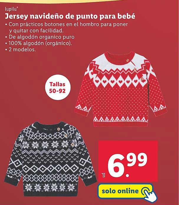 Jersey navideño de punto para bebé