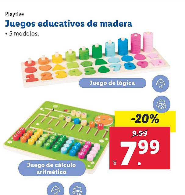 Juegos educativos de madera