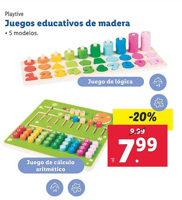 Juegos educativos de madera