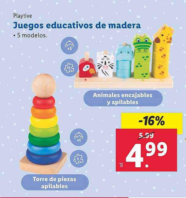 Juegos educativos de madera