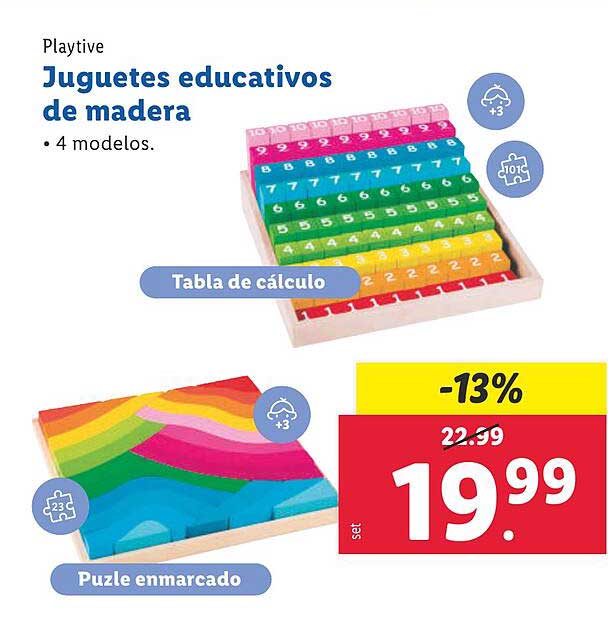 Juguetes educativos de madera