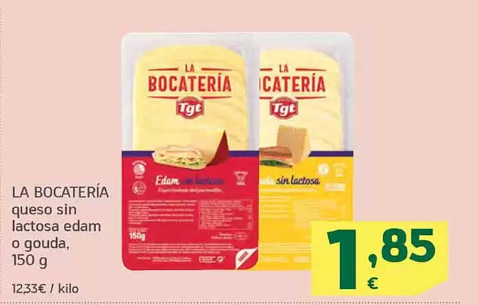 LA BOCATERÍA queso sin lactosa edam o gouda, 150 g